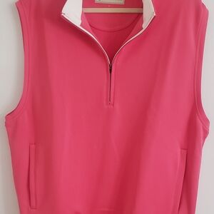 Donald Ross Vest Large  Golf Athleisure Country Club Vibrant Pink Sleeveless